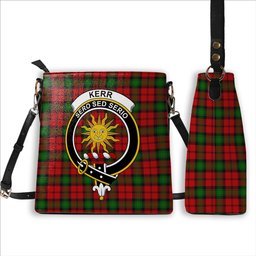 ScotsTee Shop Scottish Kerr Crest Tartan Bucket Bag Ladies Shoulder Bag Midi