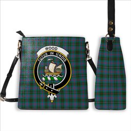 ScotsTee Shop Scottish Wood Ancient Crest Tartan Bucket Bag Ladies Shoulder Bag Midi