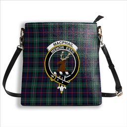 ScotsTee Shop Scottish MacPhail Hunting Modern Crest Tartan Bucket Bag Ladies Shoulder Bag Midi