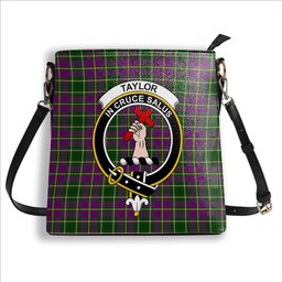 ScotsTee Shop Scottish Taylor Crest Tartan Bucket Bag Ladies Shoulder Bag Midi
