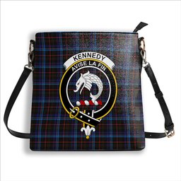 ScotsTee Shop Scottish Kennedy Irish Crest Tartan Bucket Bag Ladies Shoulder Bag Midi