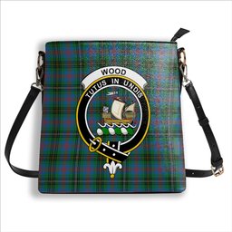 ScotsTee Shop Scottish Wood Ancient Clan Crest Tartan Bucket Bag Ladies Shoulder Bag Midi