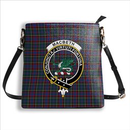 ScotsTee Shop Scottish MacBeth or MacLulich Crest Tartan Bucket Bag Ladies Shoulder Bag Midi