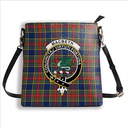 ScotsTee Shop Scottish MacBeth Modern Crest Tartan Bucket Bag Ladies Shoulder Bag Midi