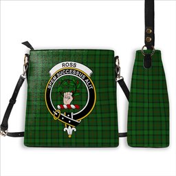 ScotsTee Shop Scottish Ross Hunting 3 Crest Tartan Bucket Bag Ladies Shoulder Bag Midi