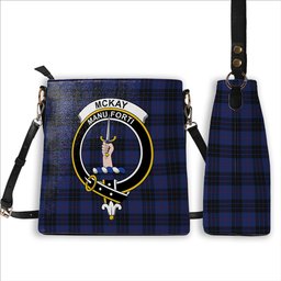 ScotsTee Shop Scottish McKay Blue #02 Crest Tartan Bucket Bag Ladies Shoulder Bag Midi