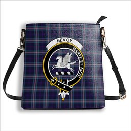 ScotsTee Shop Scottish Nevoy Crest Tartan Bucket Bag Ladies Shoulder Bag Midi