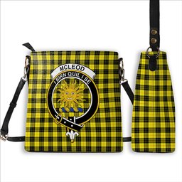 ScotsTee Shop Scottish McLeod of Lewis Modern Crest Tartan Bucket Bag Ladies Shoulder Bag Midi