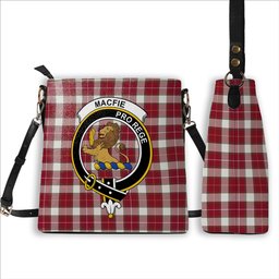 ScotsTee Shop Scottish MacFie Dress Modern Crest Tartan Bucket Bag Ladies Shoulder Bag Midi