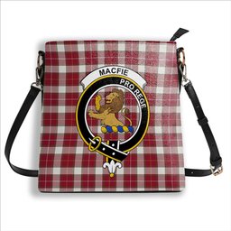 ScotsTee Shop Scottish MacFie Dress Modern Crest Tartan Bucket Bag Ladies Shoulder Bag Midi