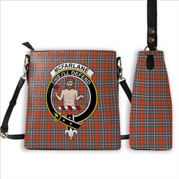 ScotsTee Shop Scottish McFarlane Ancient Crest Tartan Bucket Bag Ladies Shoulder Bag Midi