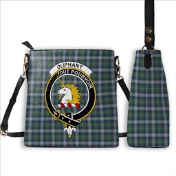 ScotsTee Shop Scottish Oliphant Dress Crest Tartan Bucket Bag Ladies Shoulder Bag Midi