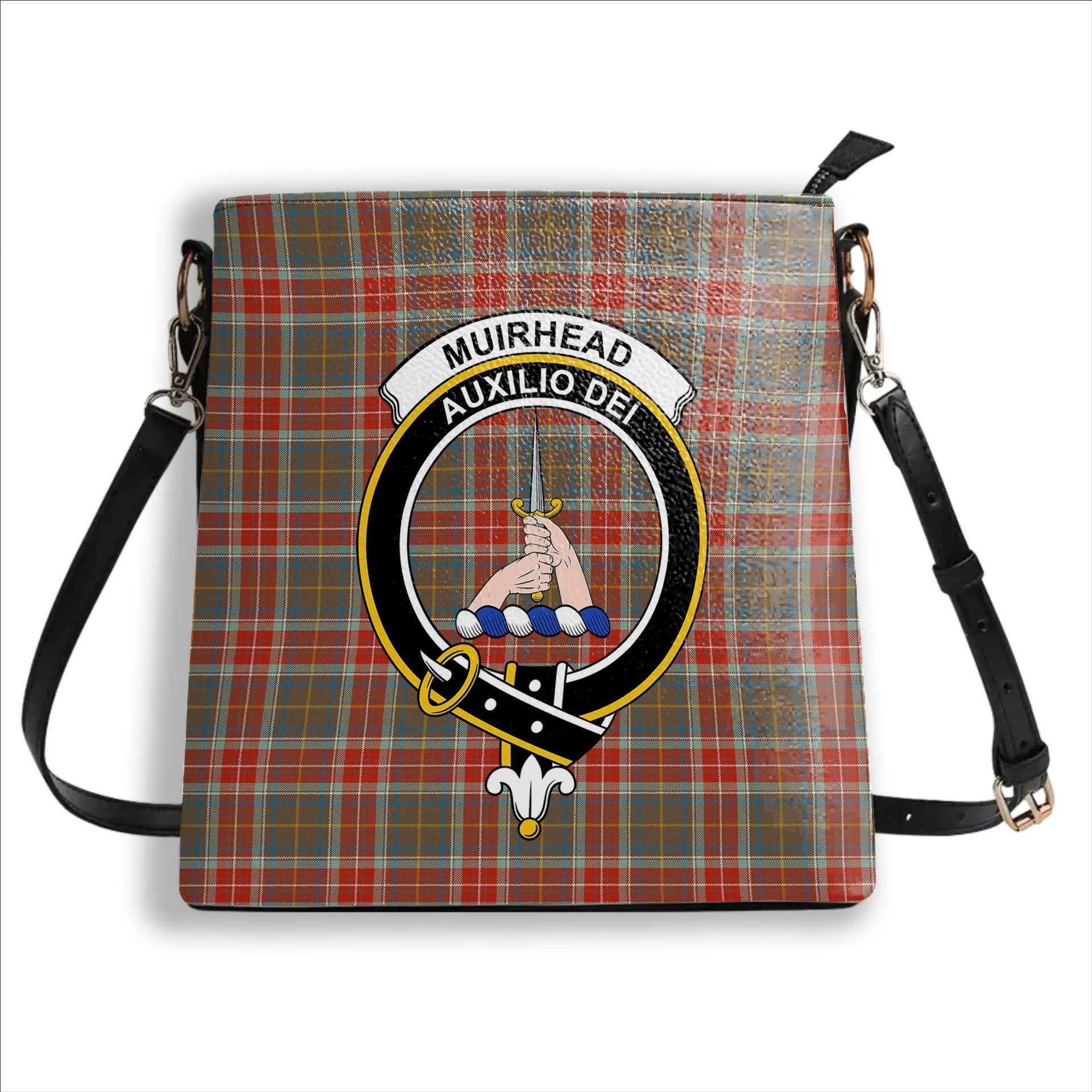 ScotsTee Shop Scottish Muirhead Hunting Ancient Crest Tartan Bucket Bag Ladies Shoulder Bag Midi