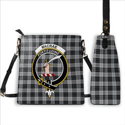 ScotsTee Shop Scottish MacRae, Dress Crest Tartan Bucket Bag Ladies Shoulder Bag Midi