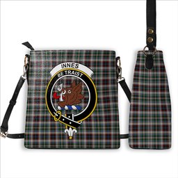 ScotsTee Shop Scottish Innes Dress Crest Tartan Bucket Bag Ladies Shoulder Bag Midi