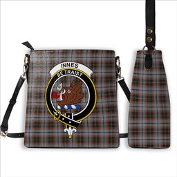 ScotsTee Shop Scottish Innes Red Dress Dance Crest Tartan Bucket Bag Ladies Shoulder Bag Midi