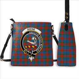 ScotsTee Shop Scottish Skene of Cromar Ancient Crest Tartan Bucket Bag Ladies Shoulder Bag Midi