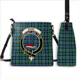ScotsTee Shop Scottish Rose Hunting Ancient Crest Tartan Bucket Bag Ladies Shoulder Bag Midi