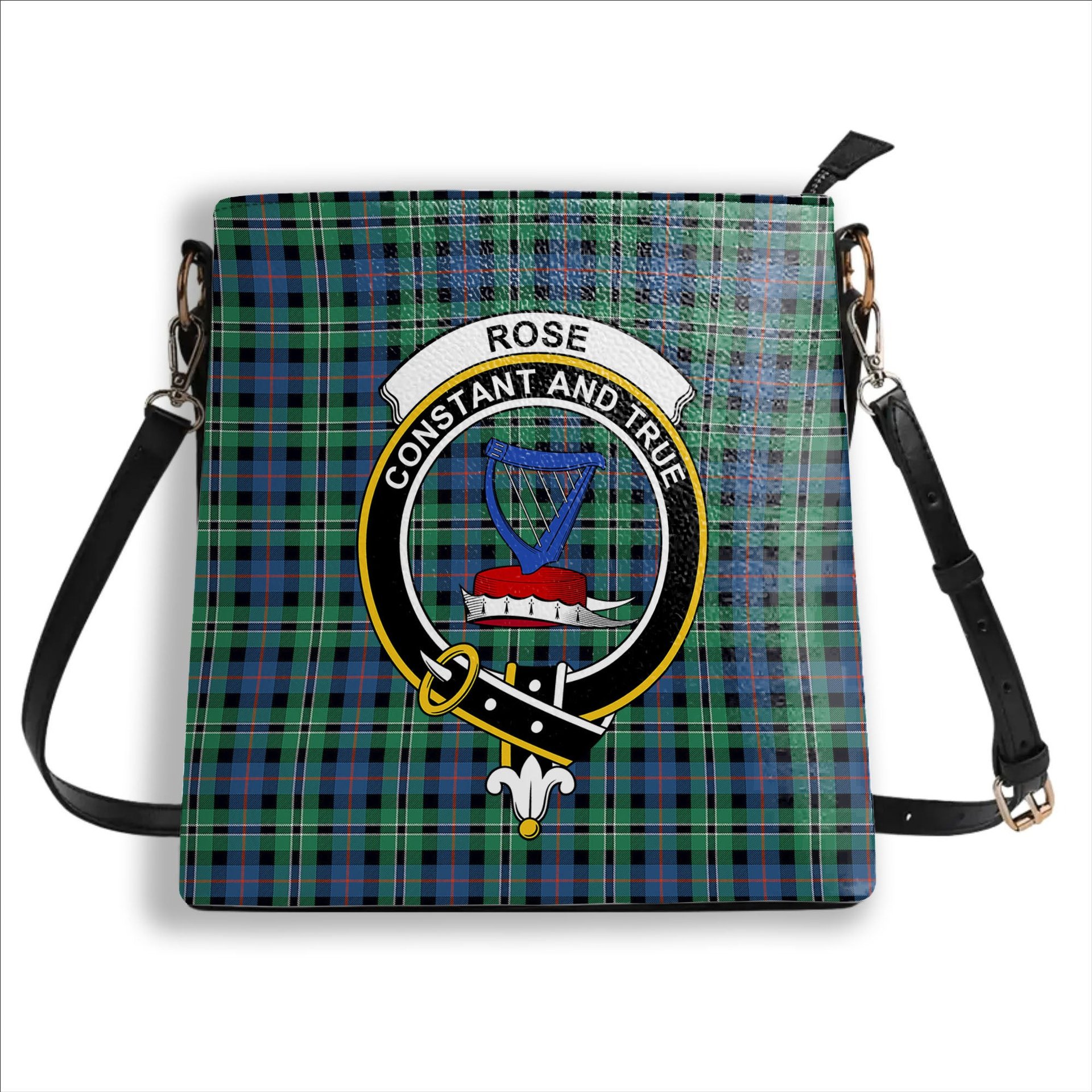 ScotsTee Shop Scottish Rose Hunting Ancient Crest Tartan Bucket Bag Ladies Shoulder Bag Midi