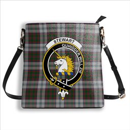 ScotsTee Shop Scottish Stewart of Appin Dress Crest Tartan Bucket Bag Ladies Shoulder Bag Midi