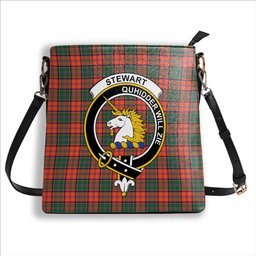 ScotsTee Shop Scottish Stewart of Appin Ancient Crest Tartan Bucket Bag Ladies Shoulder Bag Midi