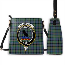 ScotsTee Shop Scottish MacDonell Of Glengarry Ancient Crest Tartan Bucket Bag Ladies Shoulder Bag Midi