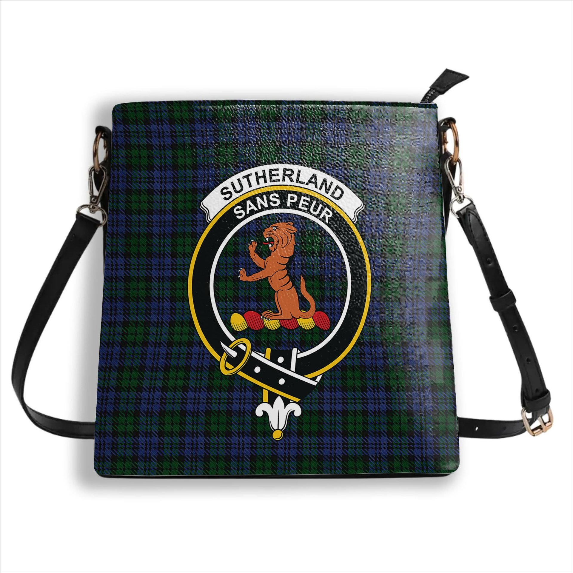 ScotsTee Shop Scottish Sutherland 42nd Crest Tartan Bucket Bag Ladies Shoulder Bag Midi