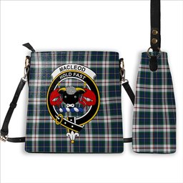 ScotsTee Shop Scottish MacLeod Of Californian Modern Crest Tartan Bucket Bag Ladies Shoulder Bag Midi