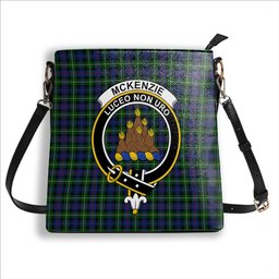 ScotsTee Shop Scottish McKenzie Modern #2 Crest Tartan Bucket Bag Ladies Shoulder Bag Midi