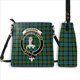 ScotsTee Shop Scottish Paterson Ancient Crest Tartan Bucket Bag Ladies Shoulder Bag Midi