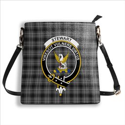 ScotsTee Shop Scottish Stewart Mourning 3 Crest Tartan Bucket Bag Ladies Shoulder Bag Midi