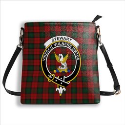 ScotsTee Shop Scottish Stewart of Atholl Crest Tartan Bucket Bag Ladies Shoulder Bag Midi