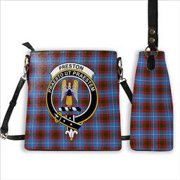 ScotsTee Shop Scottish Preston Crest Tartan Bucket Bag Ladies Shoulder Bag Midi