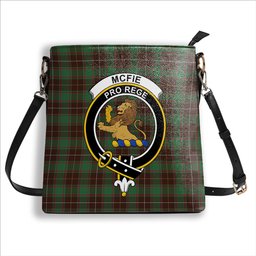 ScotsTee Shop Scottish McFie Hunting Modern Crest Tartan Bucket Bag Ladies Shoulder Bag Midi