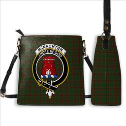 ScotsTee Shop Scottish McNachten Hunting Crest Tartan Bucket Bag Ladies Shoulder Bag Midi