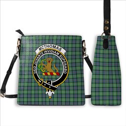 ScotsTee Shop Scottish McThomas Ancient Crest Tartan Bucket Bag Ladies Shoulder Bag Midi