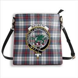 ScotsTee Shop Scottish MacBeth Dress Modern Crest Tartan Bucket Bag Ladies Shoulder Bag Midi