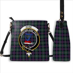 ScotsTee Shop Scottish Rose Hunting Modern Crest Tartan Bucket Bag Ladies Shoulder Bag Midi