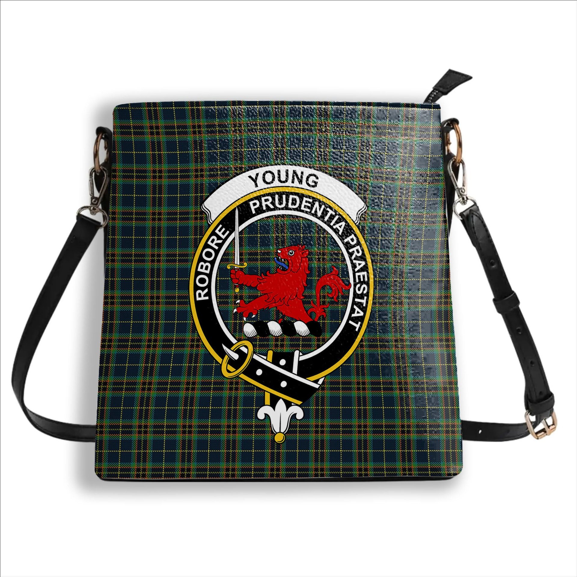 ScotsTee Shop Scottish Young Enterprise Scotland Crest Tartan Bucket Bag Ladies Shoulder Bag Midi