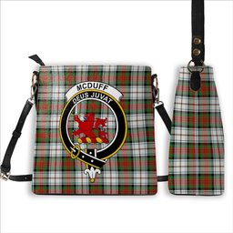 ScotsTee Shop Scottish McDuff Dress Ancient Crest Tartan Bucket Bag Ladies Shoulder Bag Midi