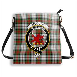 ScotsTee Shop Scottish McDuff Dress Ancient Crest Tartan Bucket Bag Ladies Shoulder Bag Midi