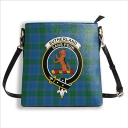 ScotsTee Shop Scottish Sutherland Hunting Ancient Crest Tartan Bucket Bag Ladies Shoulder Bag Midi