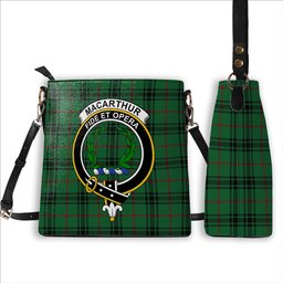 ScotsTee Shop Scottish MacArthur-Fox Ancient Crest Tartan Bucket Bag Ladies Shoulder Bag Midi