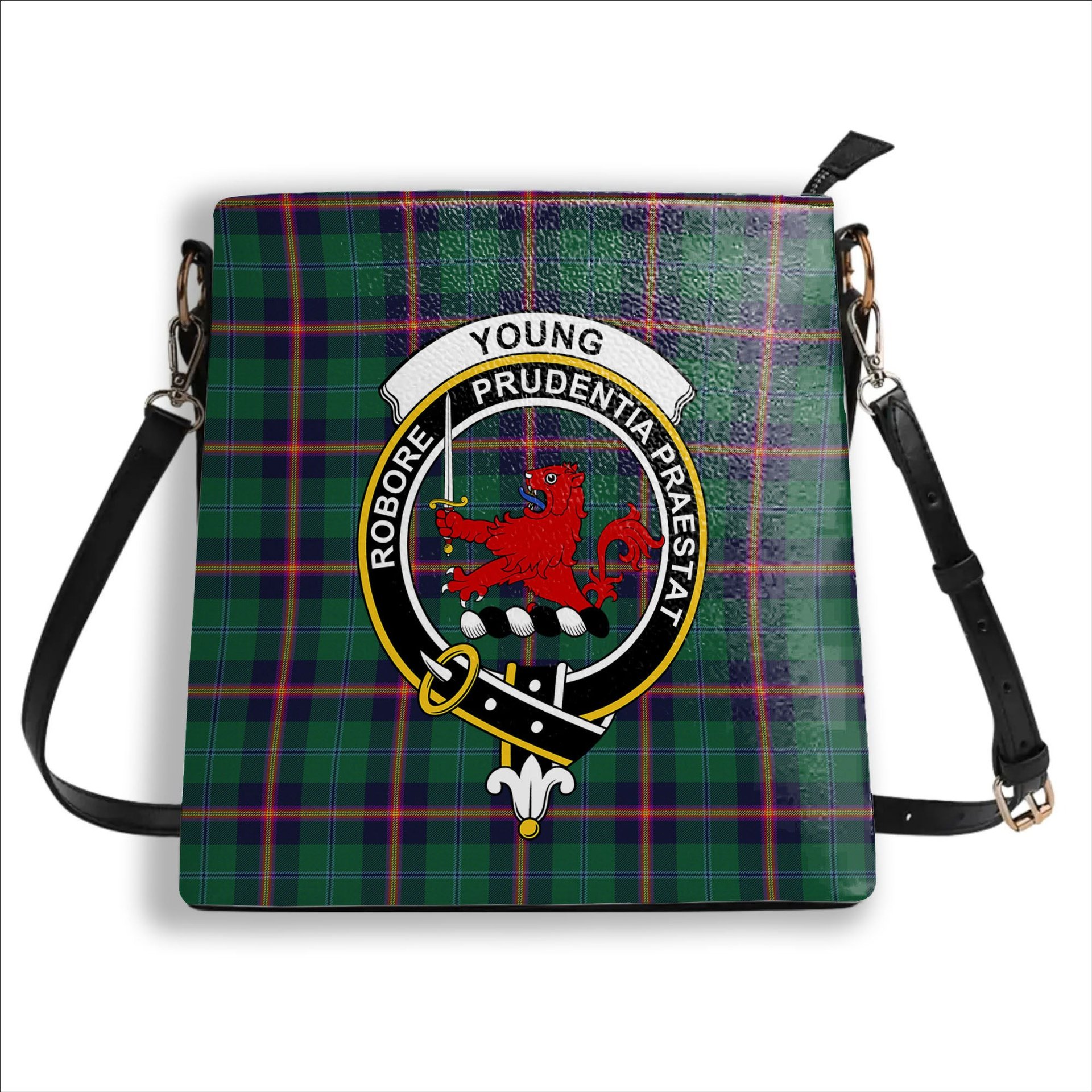 ScotsTee Shop Scottish Young Modern Clan Crest Tartan Bucket Bag Ladies Shoulder Bag Midi