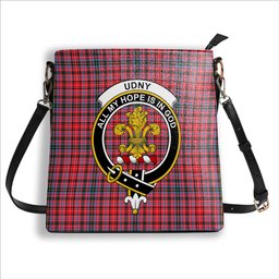 ScotsTee Shop Scottish Udny Crest Tartan Bucket Bag Ladies Shoulder Bag Midi