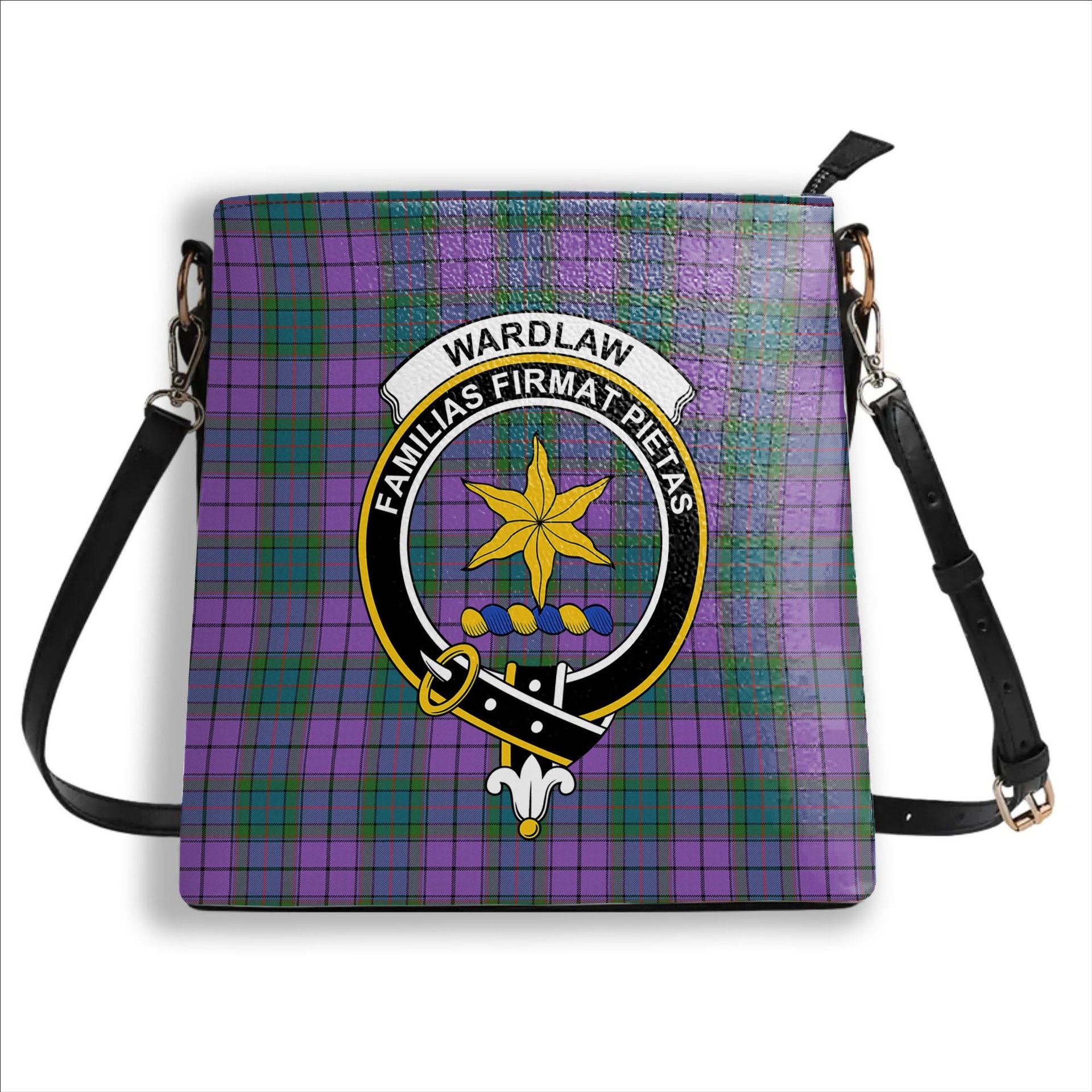 ScotsTee Shop Scottish Wardlaw Ancient Crest Tartan Bucket Bag Ladies Shoulder Bag Midi