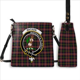 ScotsTee Shop Scottish Watson Kirby Crest Tartan Bucket Bag Ladies Shoulder Bag Midi