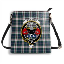 ScotsTee Shop Scottish McLeod Of Californian Modern Crest Tartan Bucket Bag Ladies Shoulder Bag Midi