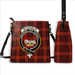 ScotsTee Shop Scottish McDonald of Ardnamurchan Ancient Crest Tartan Bucket Bag Ladies Shoulder Bag Midi
