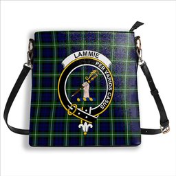 ScotsTee Shop Scottish Lammie Crest Tartan Bucket Bag Ladies Shoulder Bag Midi